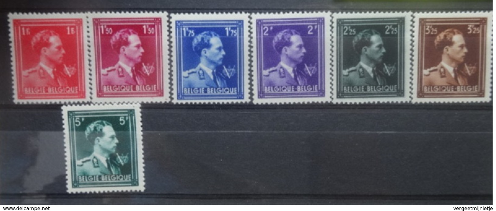 BELGIE   1944   Nr. 690 - 696     Postfris **    CW  11,50 - 1936-1957 Offener Kragen