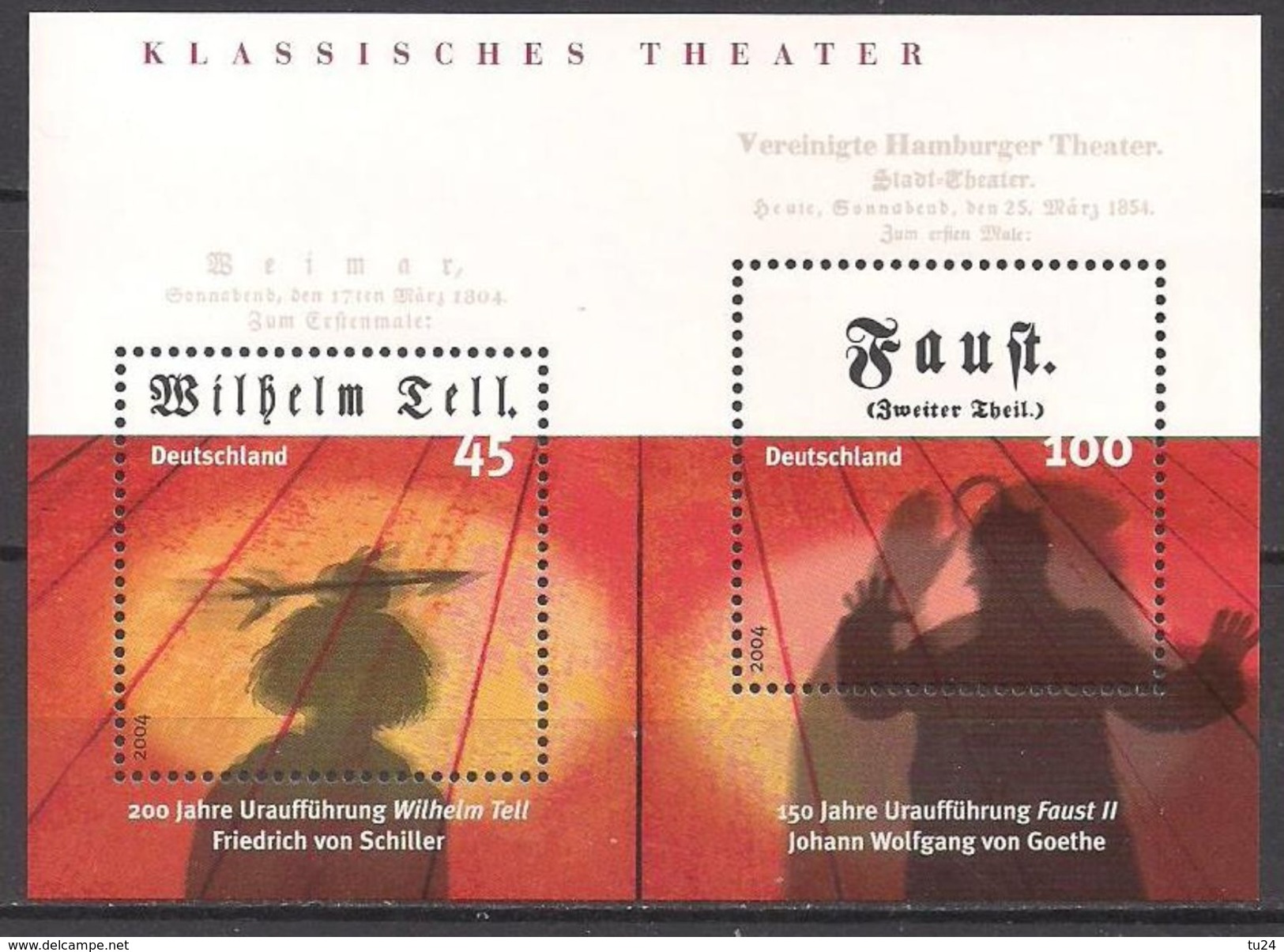 Deutschland  (2004)  Mi.Nr.  Block 65  Postfrisch / ** / Mnh  (8bl-03.3) - 2001-2010