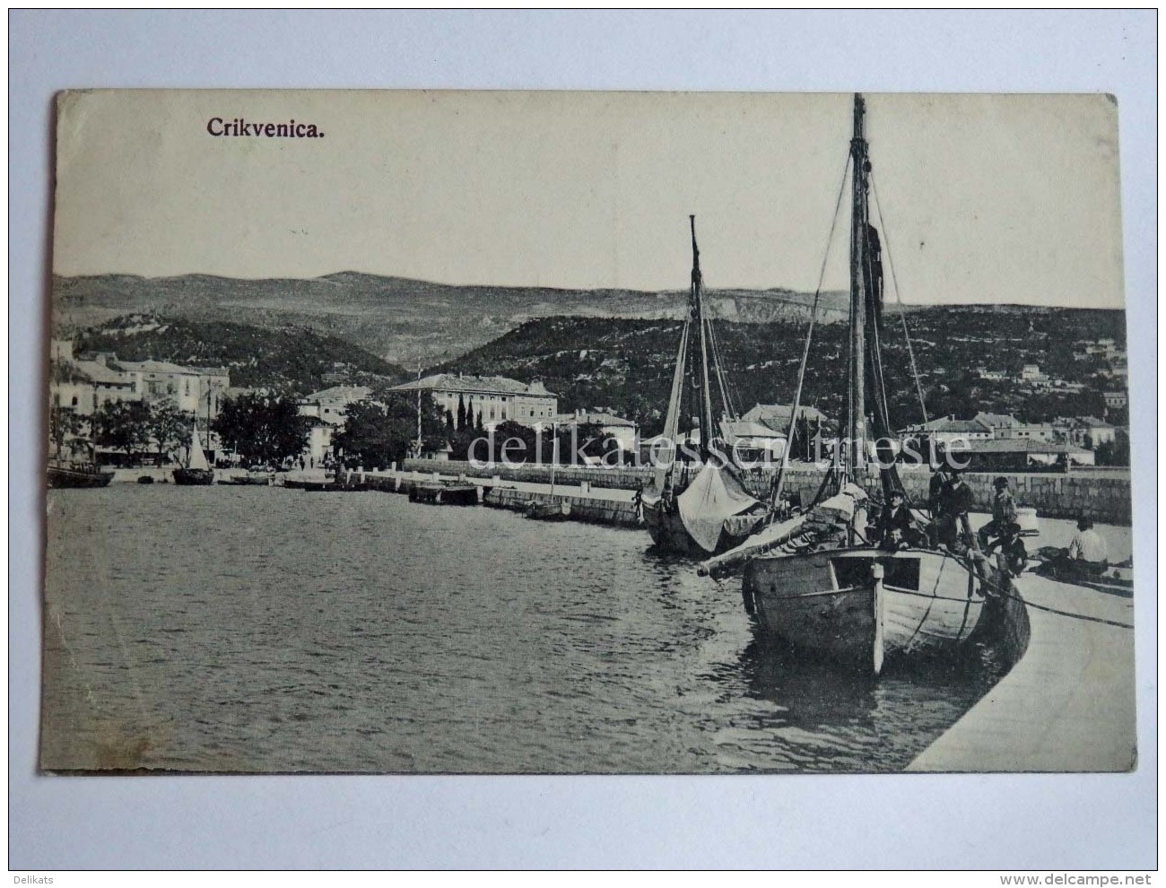 CIRQUENIZZA CRIKVENICA Dalmazia Vecchia Cartolina Barca Pesca Pescatori AK Croazia - Croazia