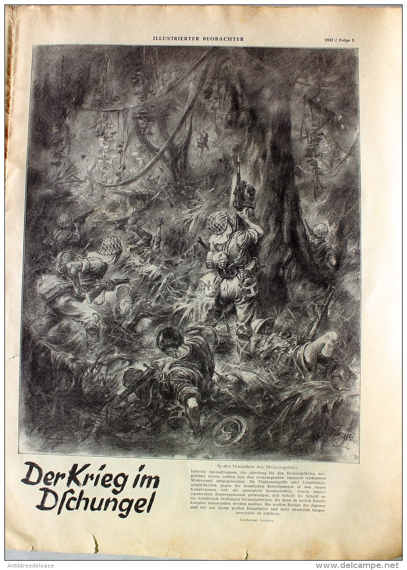 Illustrierter Beobachter 1942 Nr.5 Stabschef Lutze Empfängt Ritterkreuzträger - Deutsch