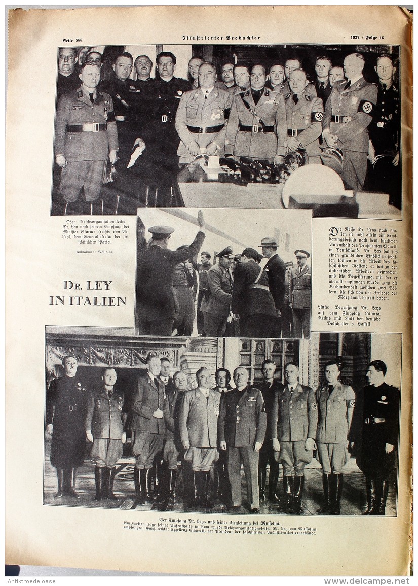 Illustrierter Beobachter 1937 Nr.16 Zum Dankopfer Der Nation - Deutsch