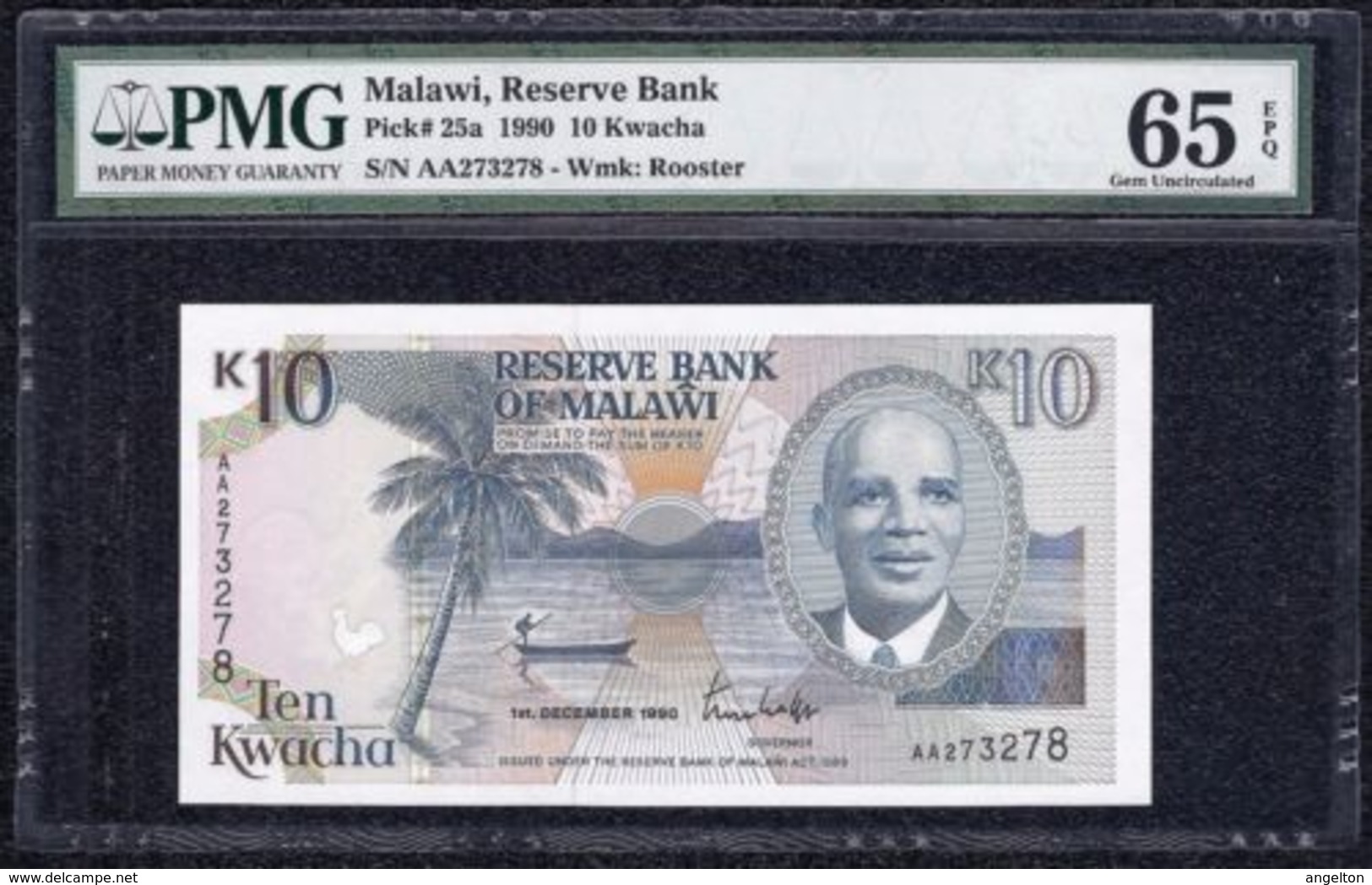 Malawi, 10 Kwacha Type 1990 PMG 65 EPQ Gem *UNC* - Malawi