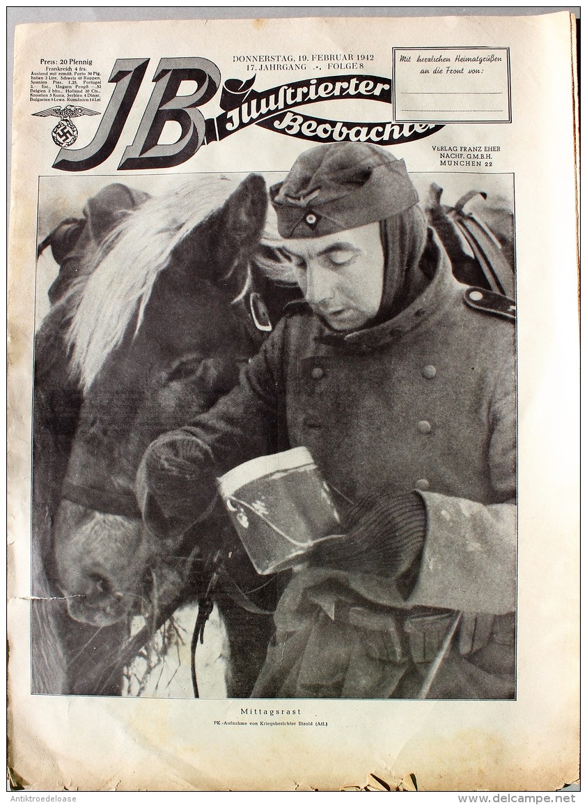 Illustrierter Beobachter 1942 Nr.8 Mittagsrast - Deutsch