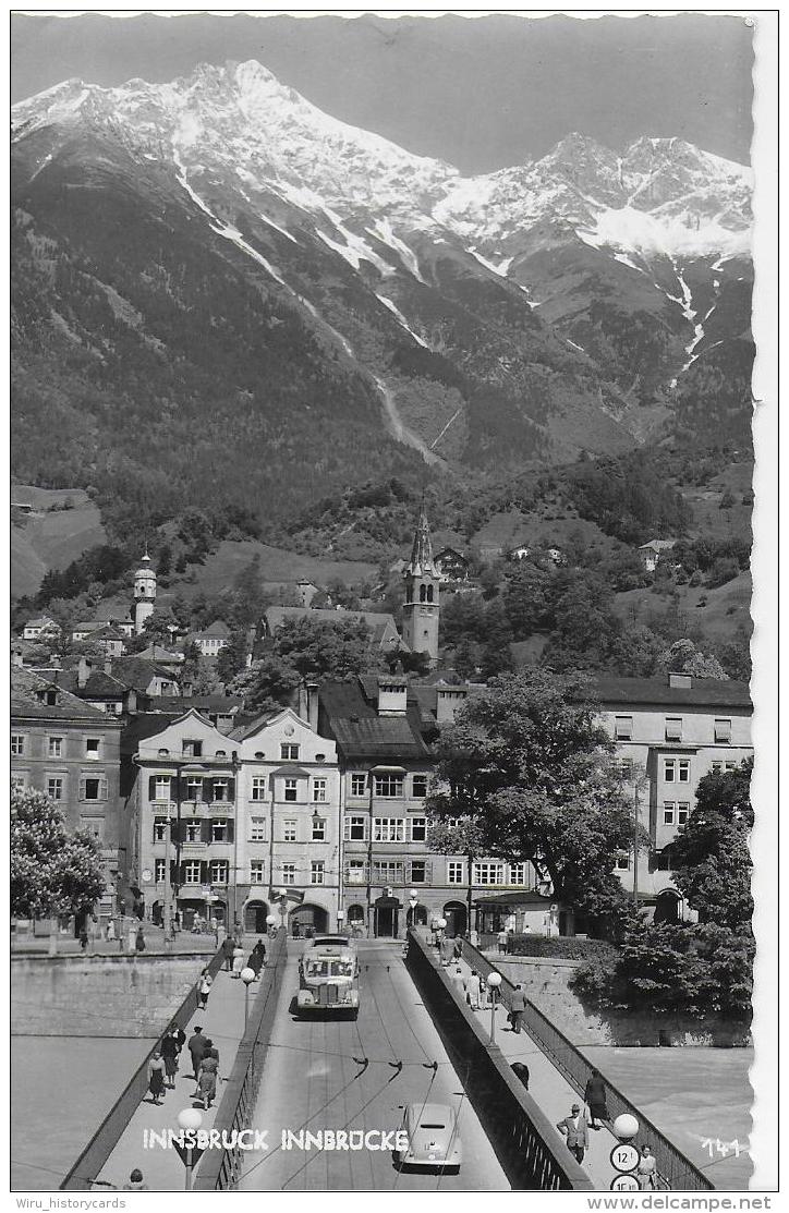 AK 0775  Innsbruck ( Innbrücke ) - Alter Bus Um 1959 - Busse & Reisebusse