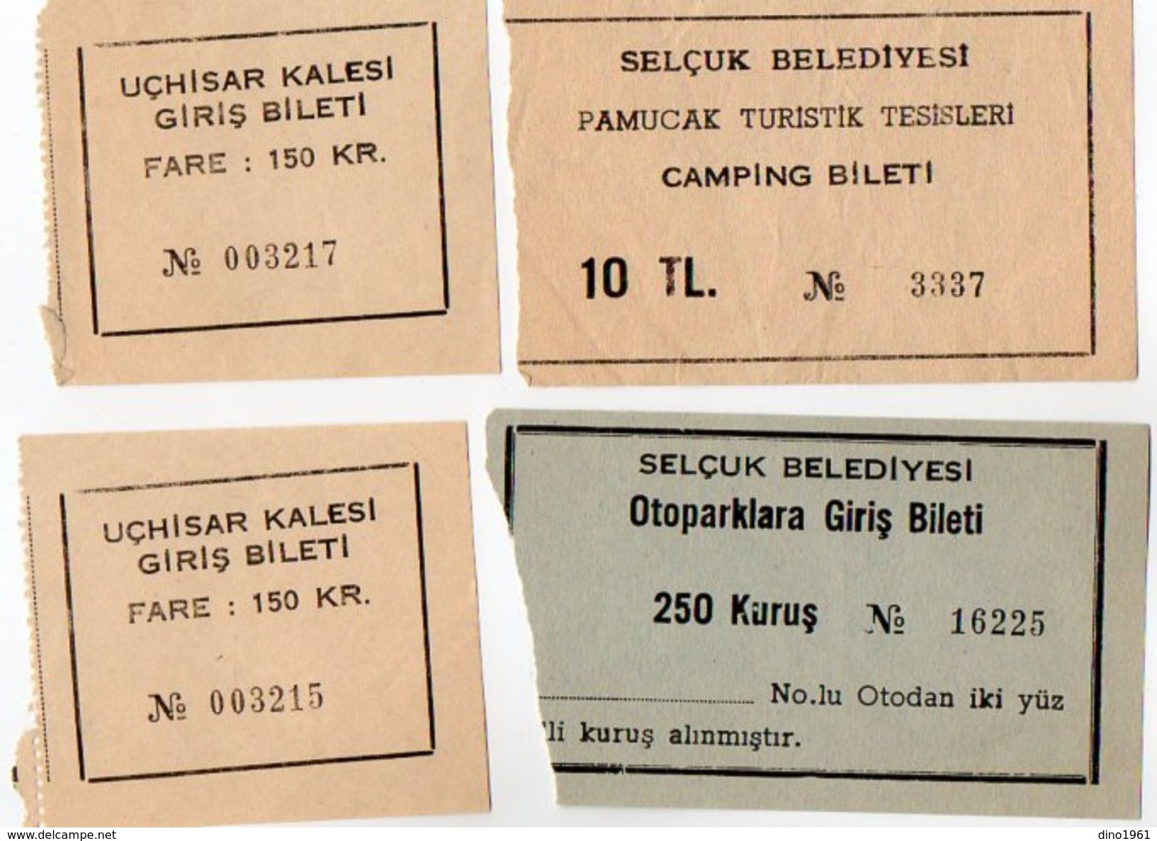 VP11.089 - TURQUIE - Ticket D'entrée X 4 - Tickets D'entrée