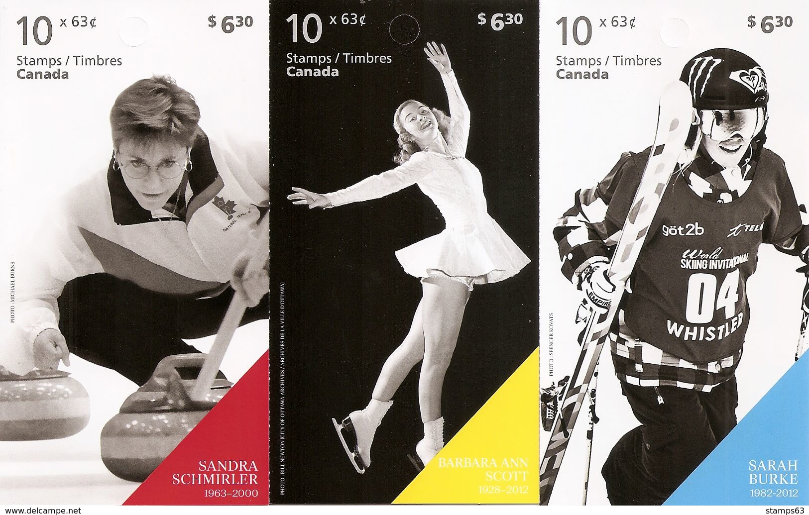 CANADA, 2014, Booklet 576/578,  Pioneers Of Winter Sports - Cuadernillos Completos