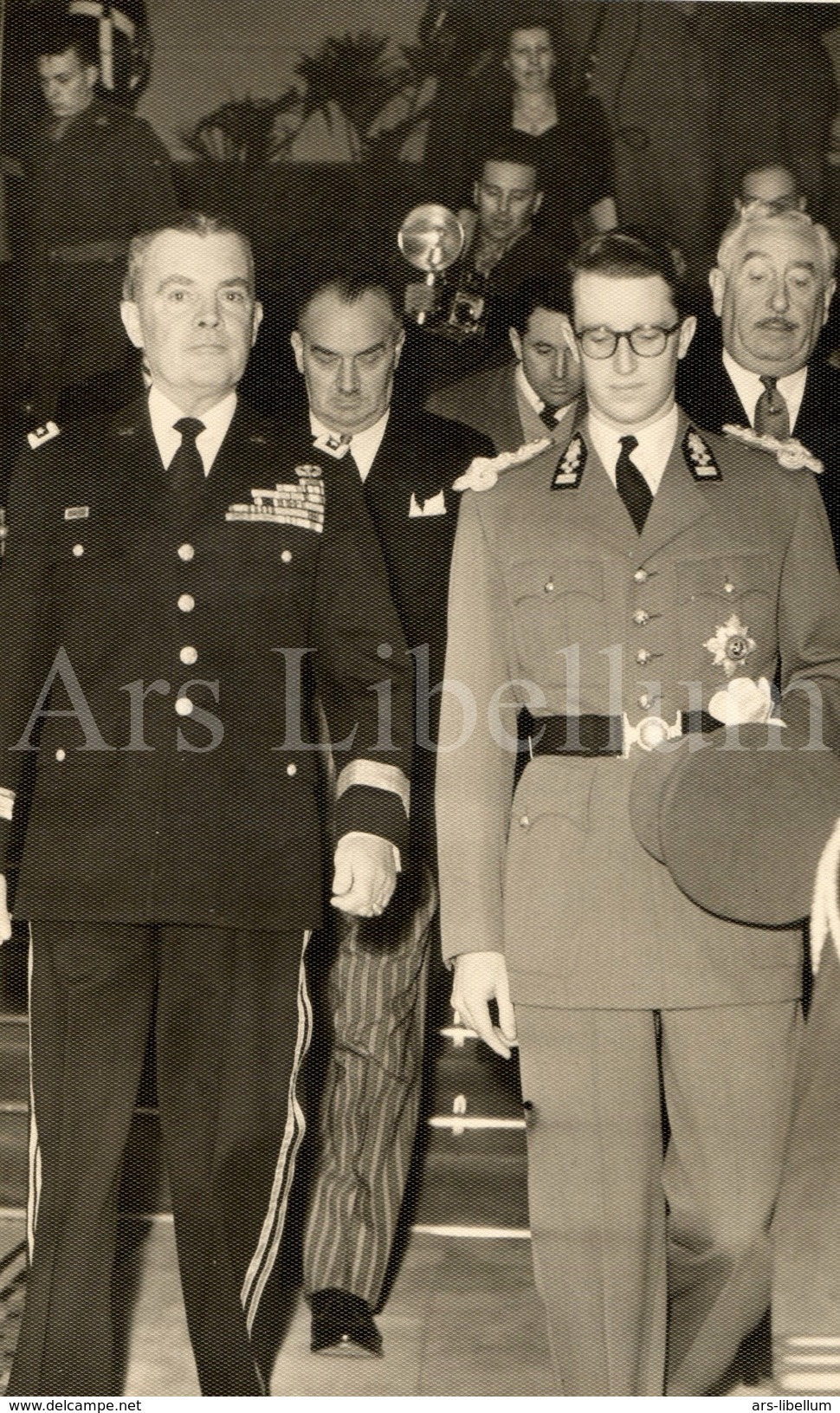 Postcard / ROYALTY / Belgique / Roi Baudouin / Koning Boudewijn / Generaal McAuliffe / Bastogne / 1954 - Personajes