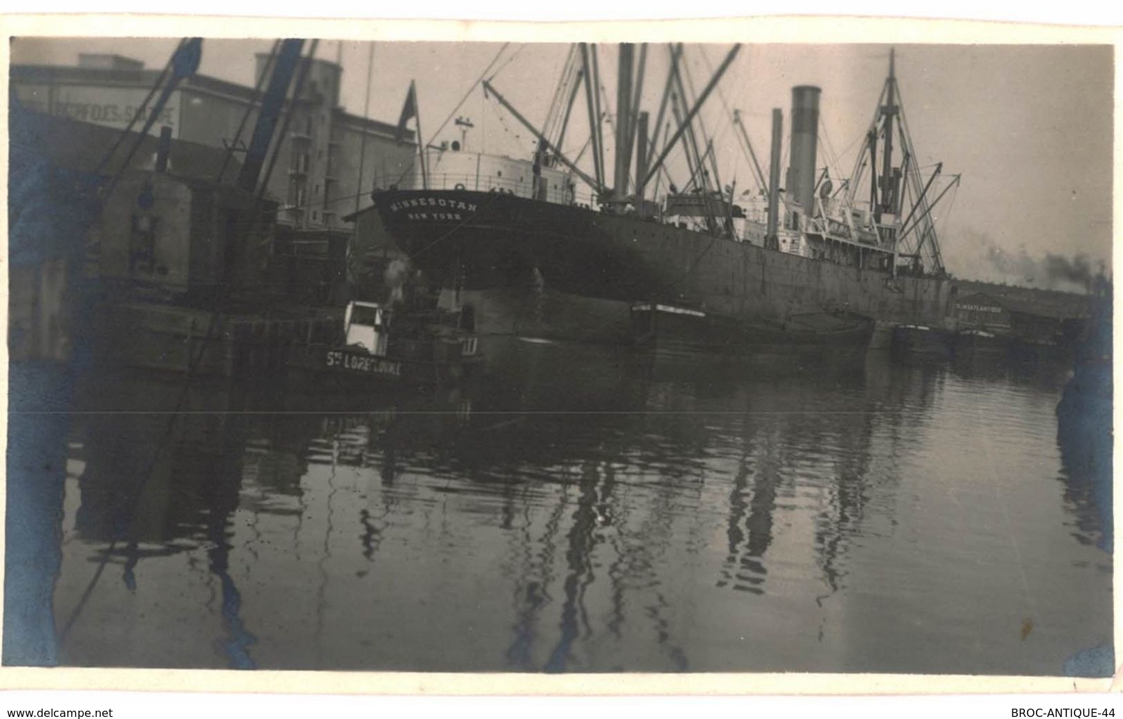 CPA N°11427 - S.S. MINNESOTAN NEW-YORK - CONSTRUIT EN 1912 - AMERICAN-HAIWAIIAN STEAMSHIP -CARTE PHOTO PORT ST NAZAIRE ? - Piroscafi