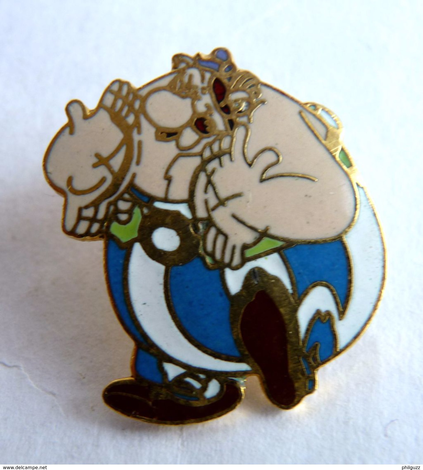 RARE PIN'S STADIUM ASTERIX OBELIX BAT DES MAINS SANS  MARQUAGE 1988 - Pins