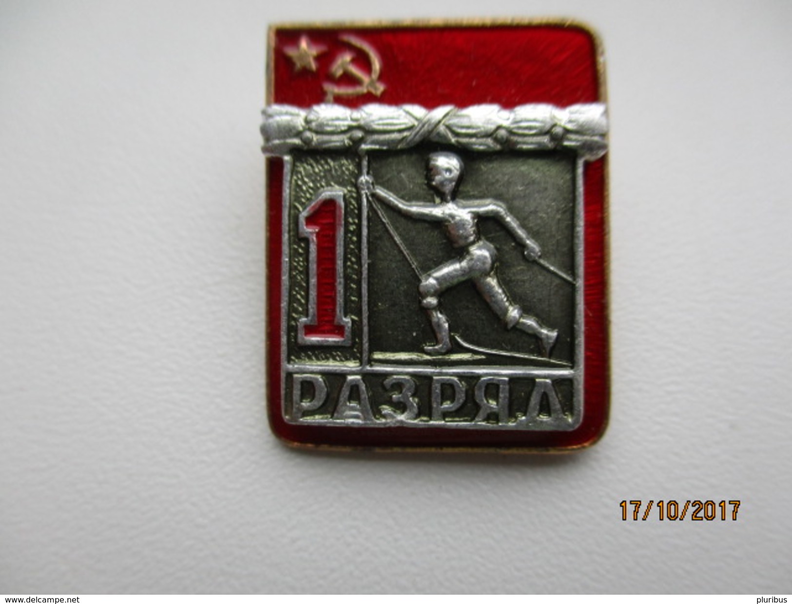 RUSSIA USSR ,  CROSS COUNTRY SKIING ,   1st CLASS SPORTSMAN PIN BADGE , 0 - Pesistica