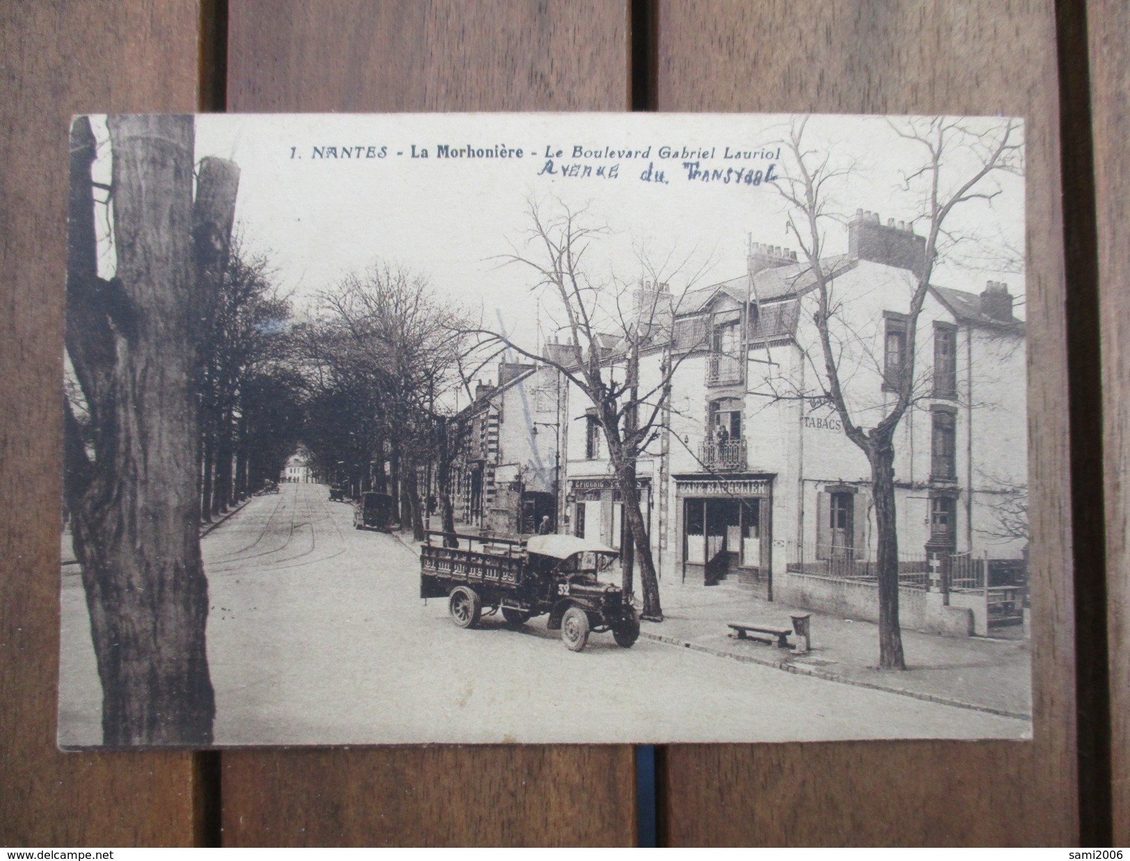 CPA  44 NANTES LA MORHONIERE BOULEVARD GABRIEL LAURIOL CAMION ANCIEN CAFE - Nantes