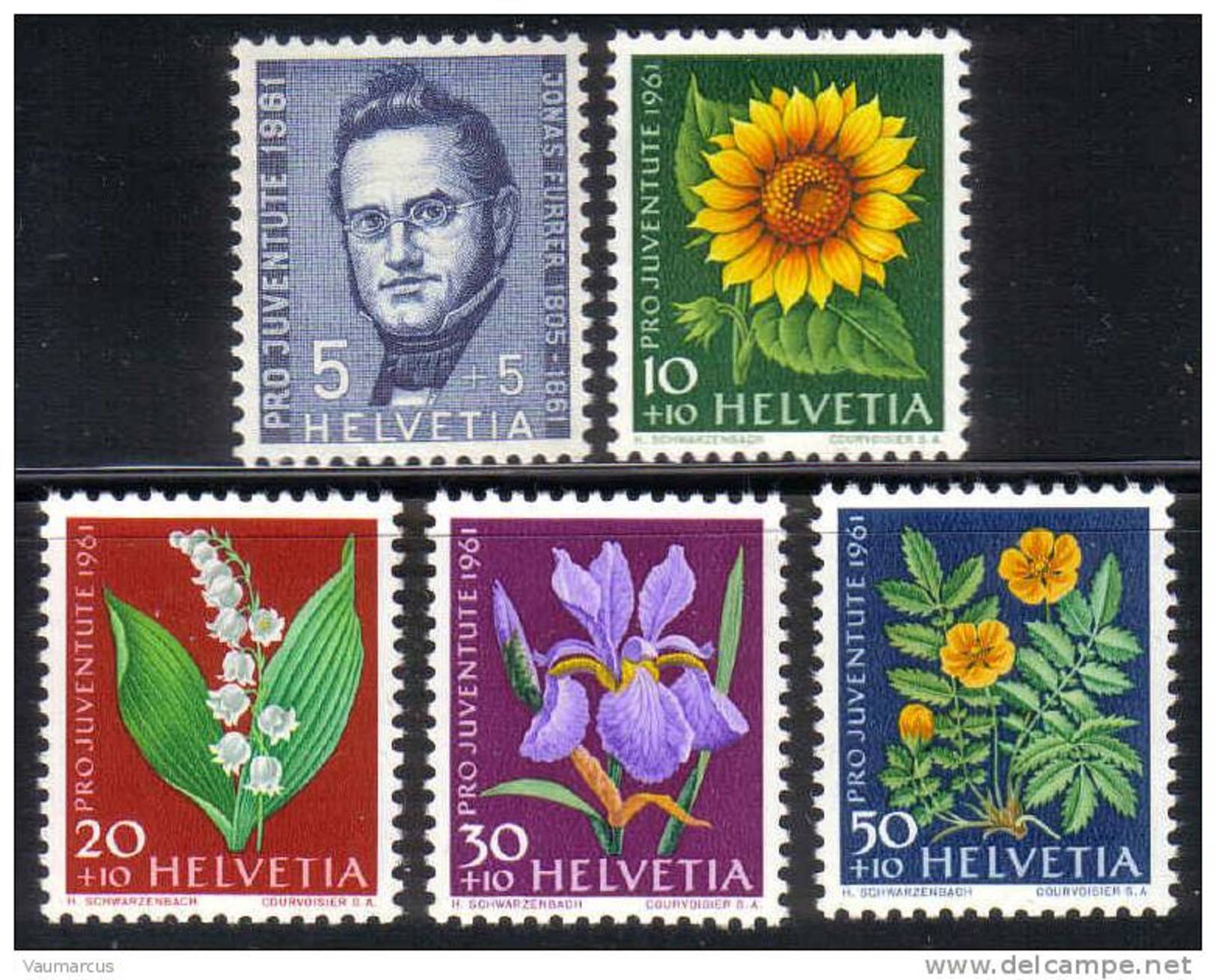 1961 PRO JUVENTUTE ** / MNH Série Complète SBK 5,- à 25 % - Unused Stamps