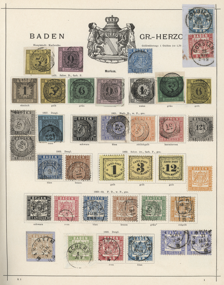 Nachlässe: 1840/1890; Ein Wunderbares Altes "Schaubeks Briefmarken Album" In Phantastischer Erhaltun - Lots & Kiloware (mixtures) - Min. 1000 Stamps