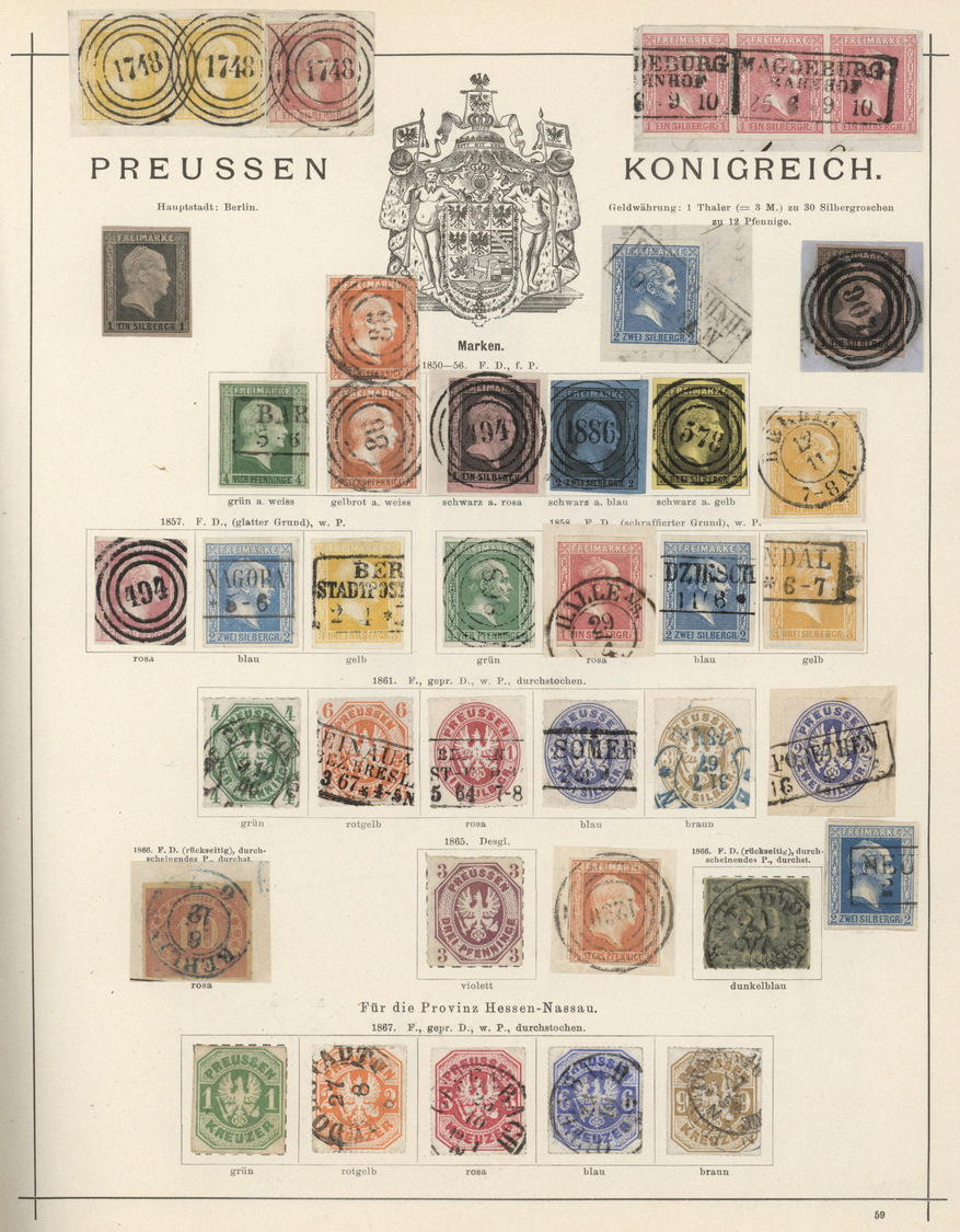 Nachlässe: 1840/1890; Ein wunderbares altes "Schaubeks Briefmarken Album" in phantastischer Erhaltun