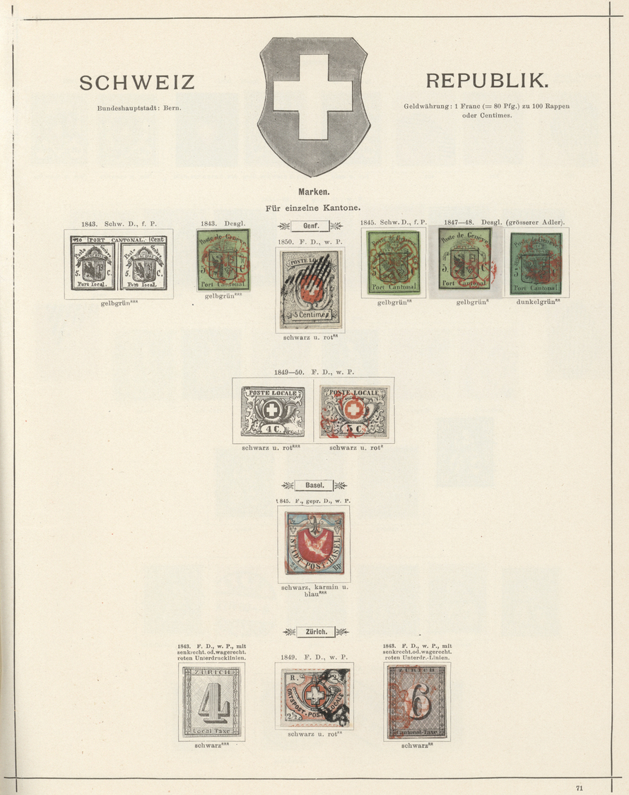 Nachlässe: 1840/1890; Ein wunderbares altes "Schaubeks Briefmarken Album" in phantastischer Erhaltun