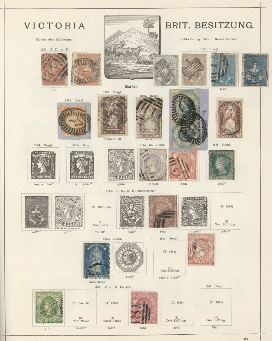 Nachlässe: 1840/1890; Ein wunderbares altes "Schaubeks Briefmarken Album" in phantastischer Erhaltun