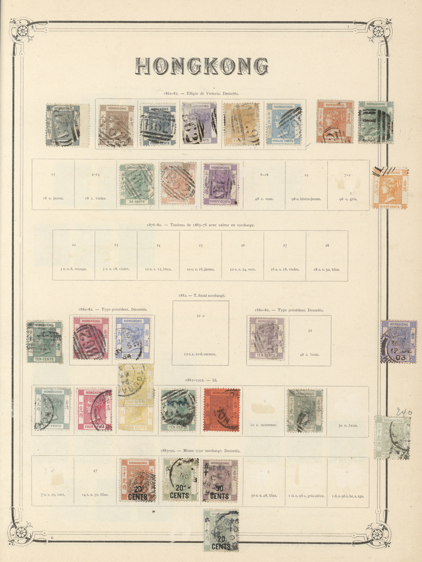 O/*/Br Nachlässe: ALL WORLD 1850/1945 (ca.), Used And Mint Collection In Seven Ancient Large Yvert Albums, - Kilowaar (min. 1000 Zegels)