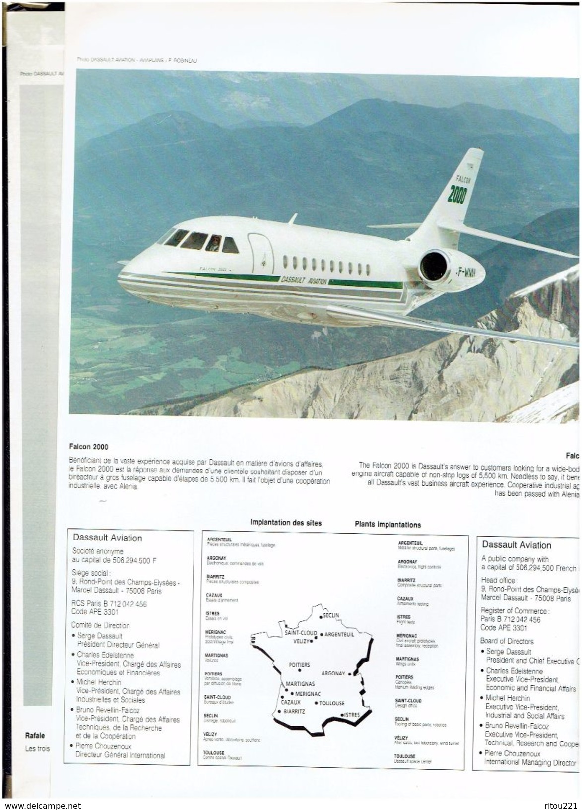 Agenda 1994 - DASSAULT AVIATION - Avion ESPACE VOITURE DE COURSE PEUGEOT 905 Esso HELARY BOUCHUT - Stationery