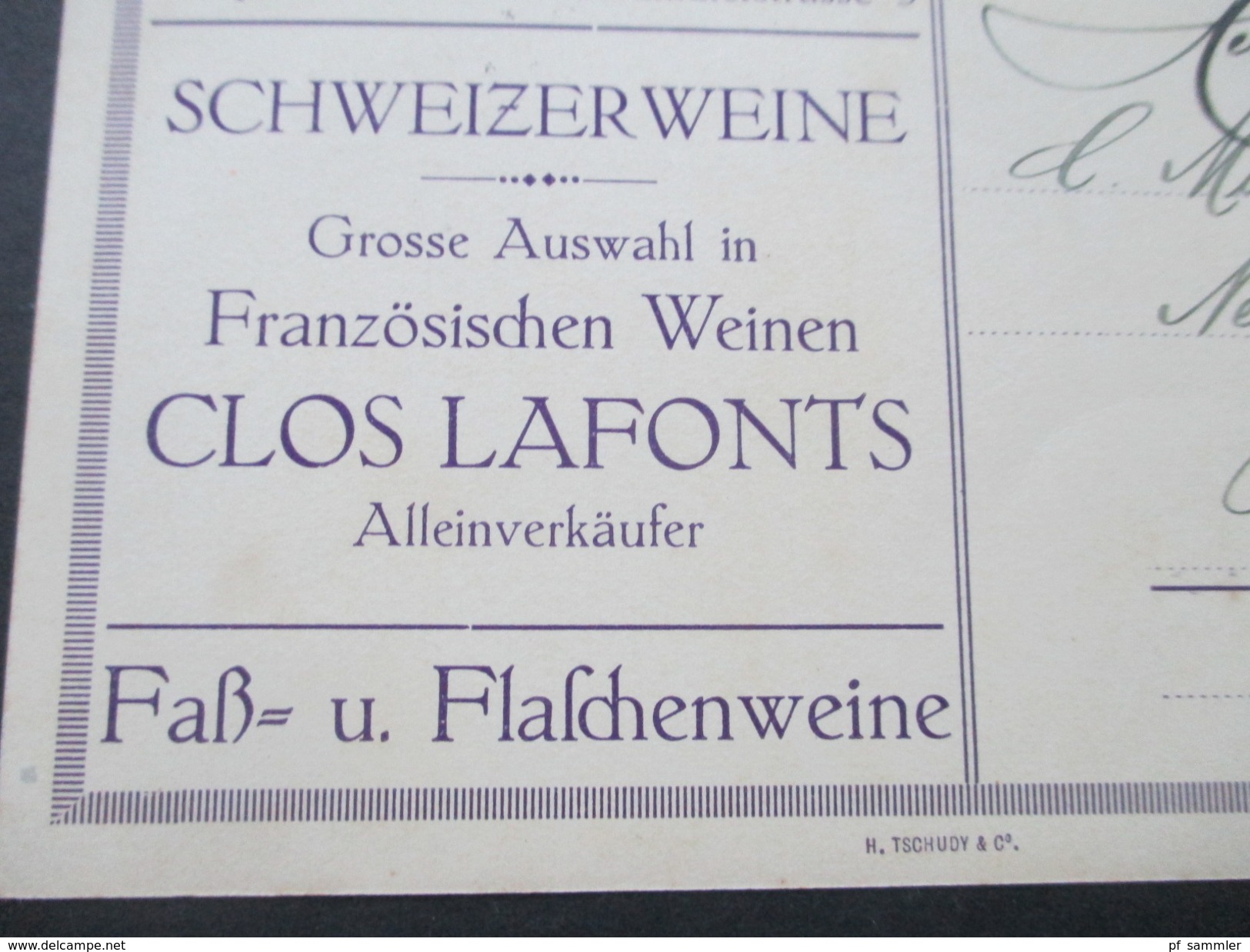 Schweiz 1918 Nr. 112 Type II EF Firmenpostkarte. Klaiber & Co St. Gallen. Schweizer Weine. Fassquittung. Closs Lafonts - Cartas & Documentos