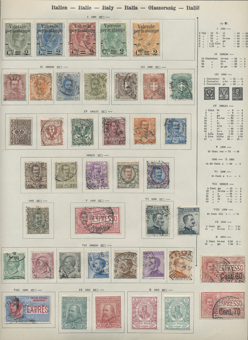 O/* Alle Welt: 1840/1925 (ca.), Sammlung In Alter Gut Gefüllter Schaubek-Schwarte Mit Marken Quer Durch - Collections (sans Albums)
