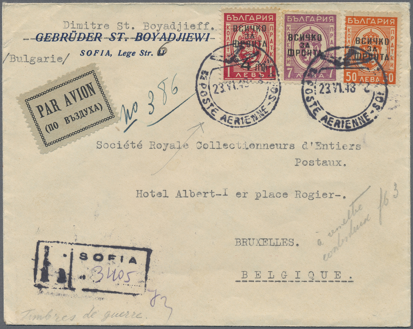 Br/GA Bulgarien: 1905/1960 (ca.), Accumulation With About 85 Covers And Postal Stationeries With Several B - Brieven En Documenten