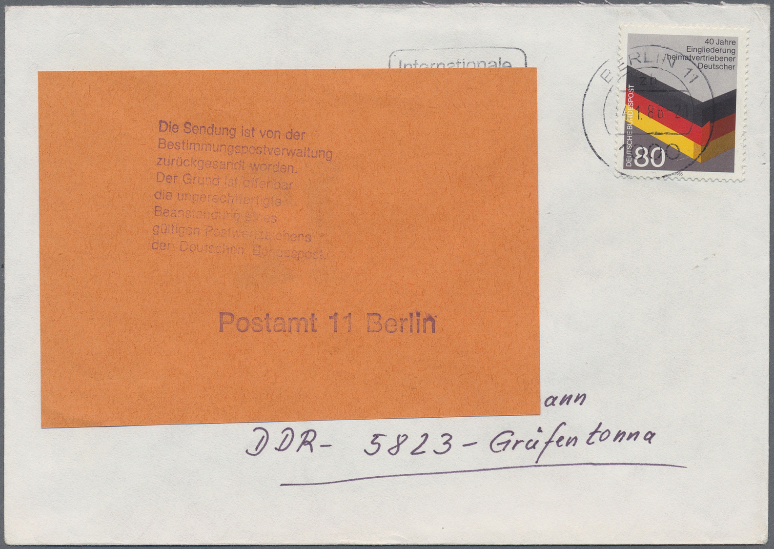 Br/GA Bundesrepublik Und Berlin - Postkrieg: 1954/1986 (ca.), Bestand Von Ca. 80 Belegen Mit Frankaturen B - Autres & Non Classés