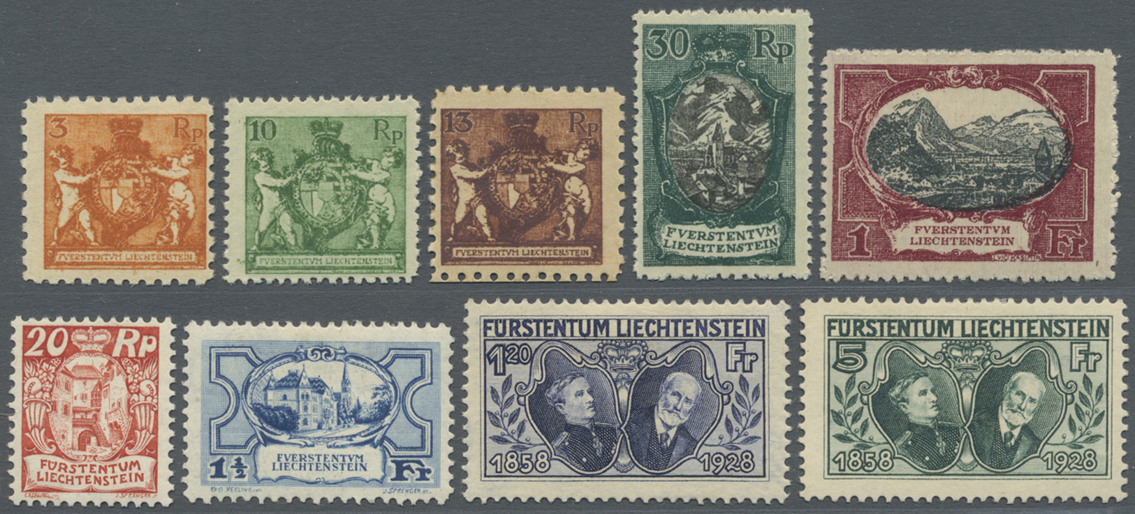 */**/O Liechtenstein: 1912/1966, Sammlung Im Müller-Vordruckalbum über Weite Strecken Komplett Mit Den Gute - Brieven En Documenten