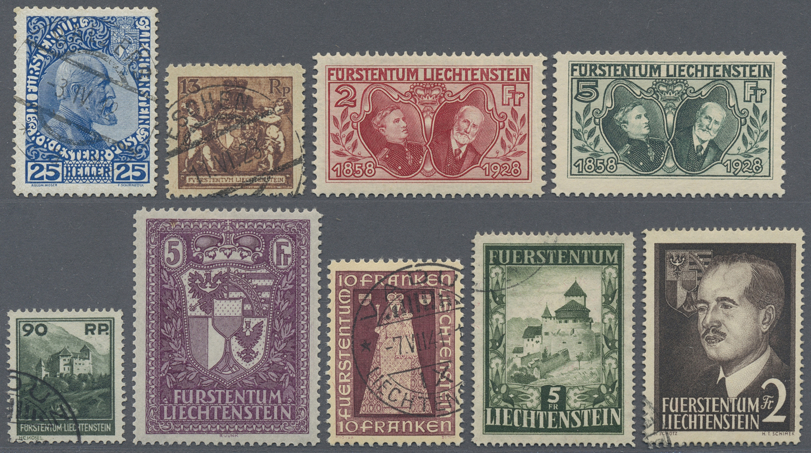 **/*/O Liechtenstein: 1912/1990 (ca.), Sammlung Im Leuchtturm-Vordruckalbum über Weite Strecken Komplett Mi - Brieven En Documenten