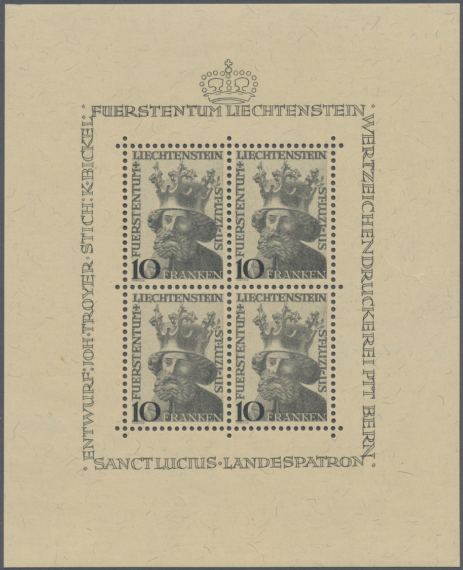 **/*/O Liechtenstein: 1912/2000 (ca.), Umfangreicher Bestand Meist Auf Steckkarten Etc. Mit Vielen Besseren - Brieven En Documenten