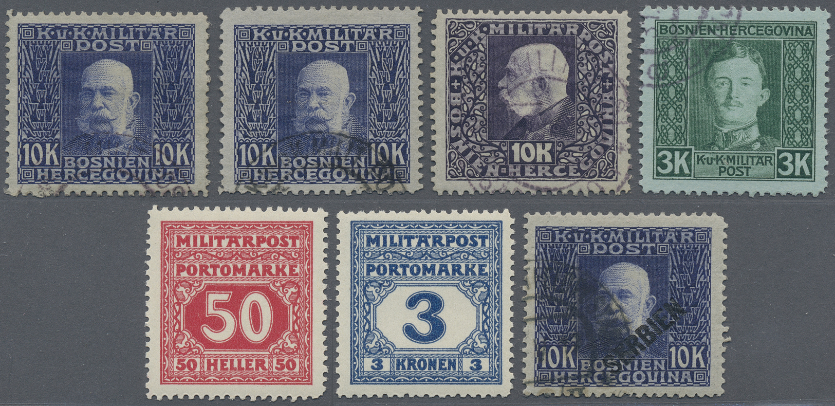 O/* Bosnien Und Herzegowina (Österreich 1879/1918): 1879/1918, Bestand Mit Mehreren Sammlungsteilen Im A - Bosnie-Herzegovine