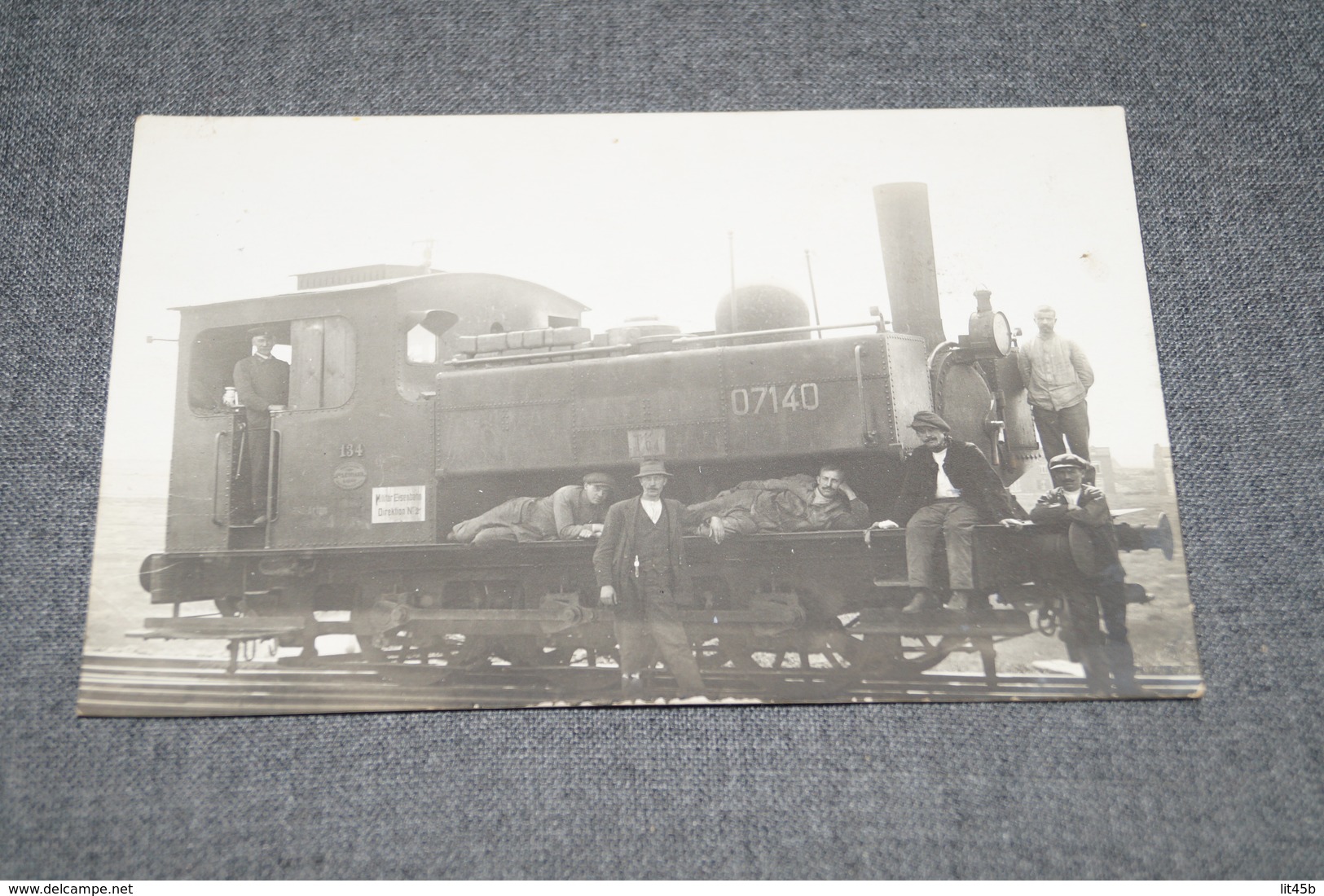 RARE,ancienne Carte Photo Locomotive ,train A Vapeur,Stockem,ancienne Carte Animée,RARE,originale - Trains