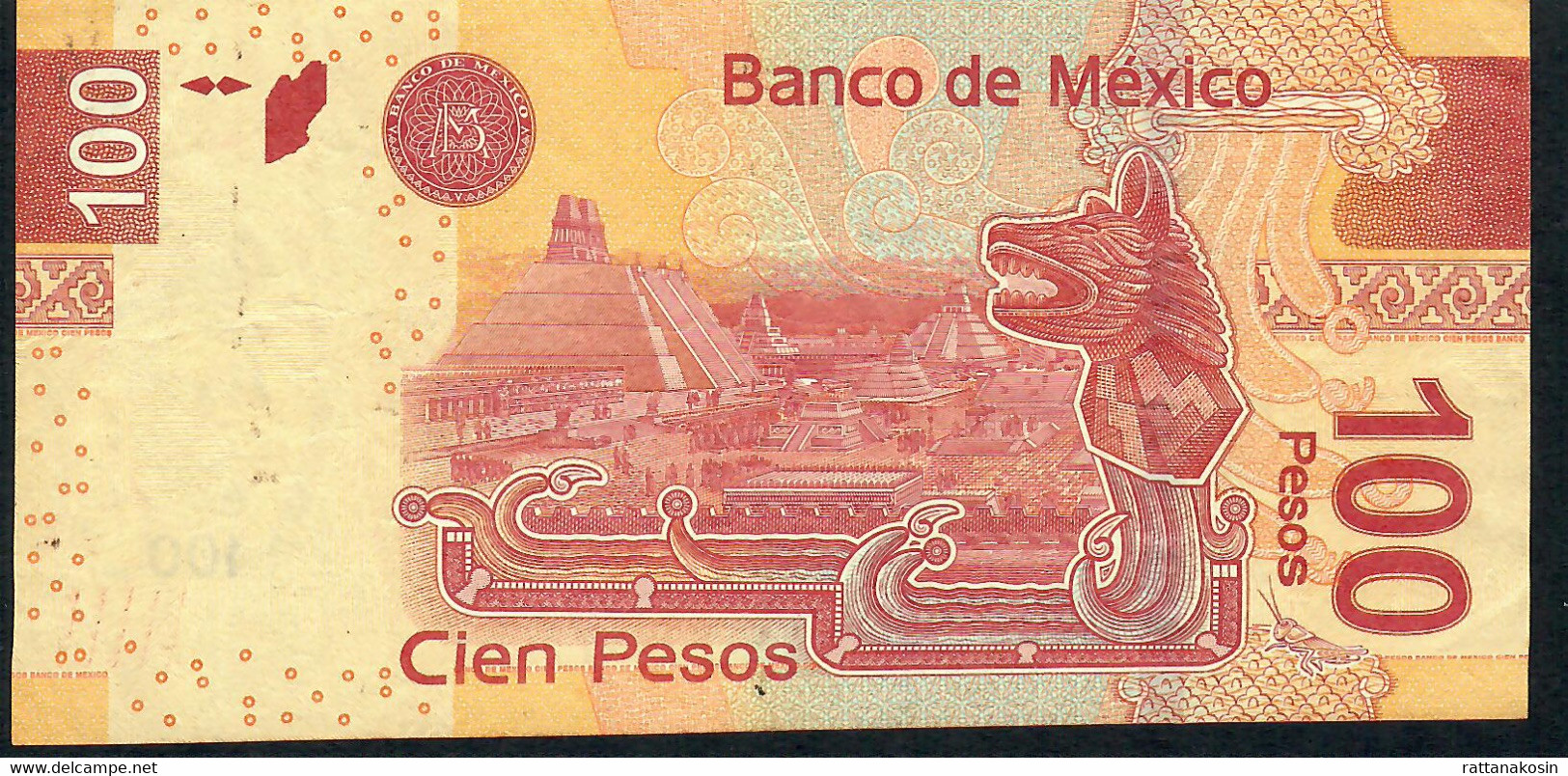 Mexico P124h 100 Pesos 19.12.2012 AA.       VF Folds - Mexique