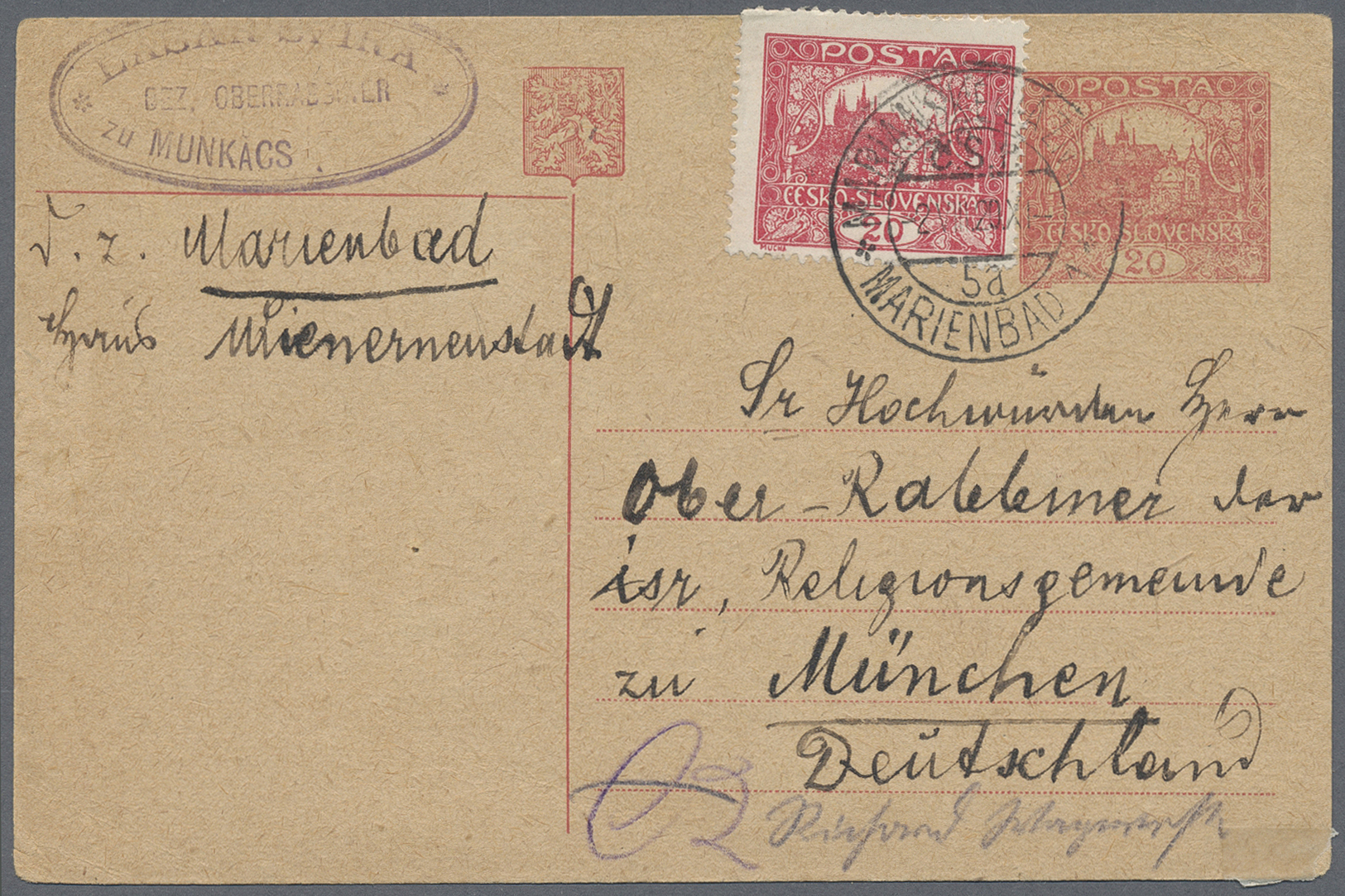 Br/GA Tschechoslowakei: 1919/1938 (ca.), Bestand Von über 400 Briefen Und Ganzsachen Beginnend Mit Hradsch - Lettres & Documents
