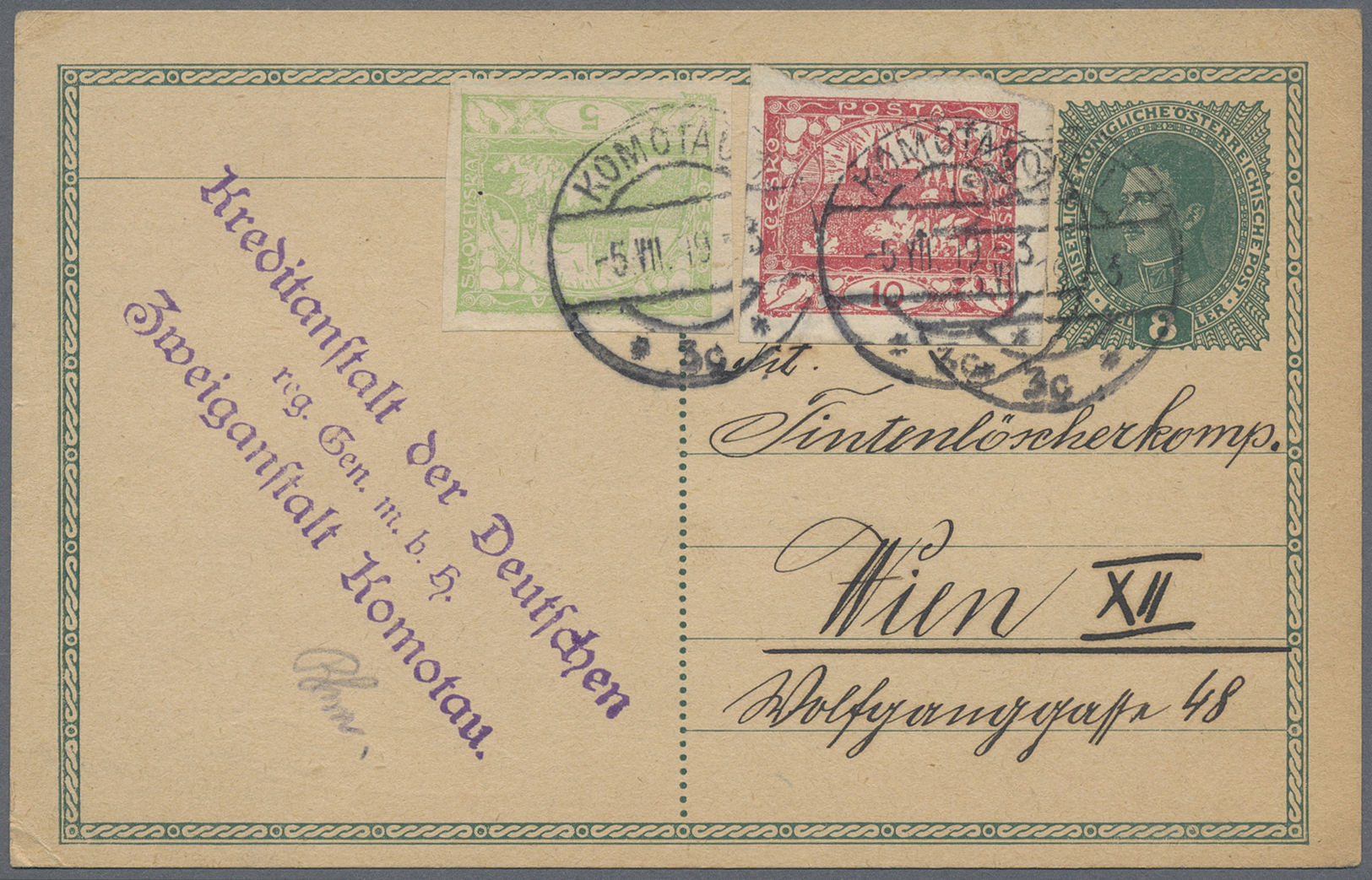 Br/GA Tschechoslowakei: 1919/1938 (ca.), Bestand Von über 400 Briefen Und Ganzsachen Beginnend Mit Hradsch - Brieven En Documenten