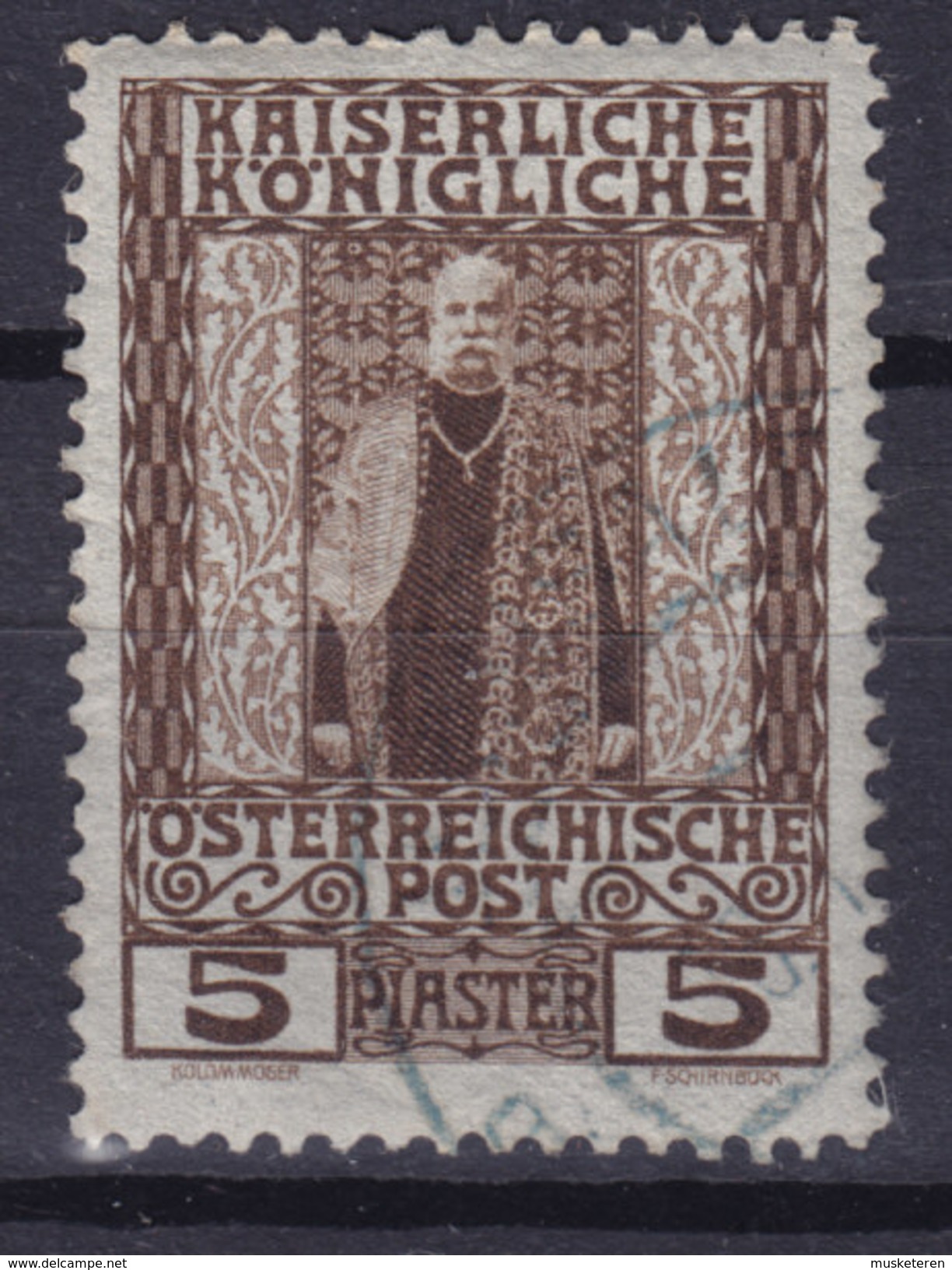 Austrian Post Levant 1908 Mi. 59   5 Pia Kaiser Franz Joseph - Oriente Austriaco