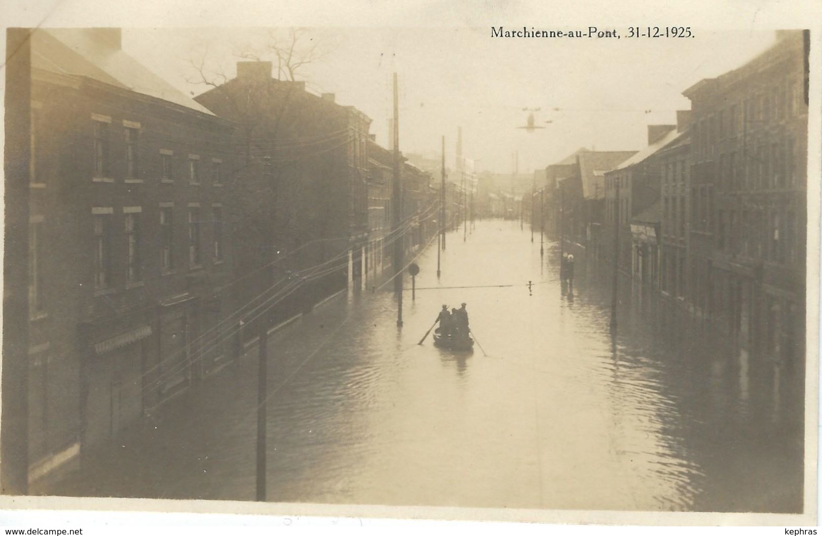 MARCHIENNE-AU-PONT : Inondations De 12/1925 - RARE CARTE PHOTO - Photo Baugniet Fontaine L'Eveque - Charleroi