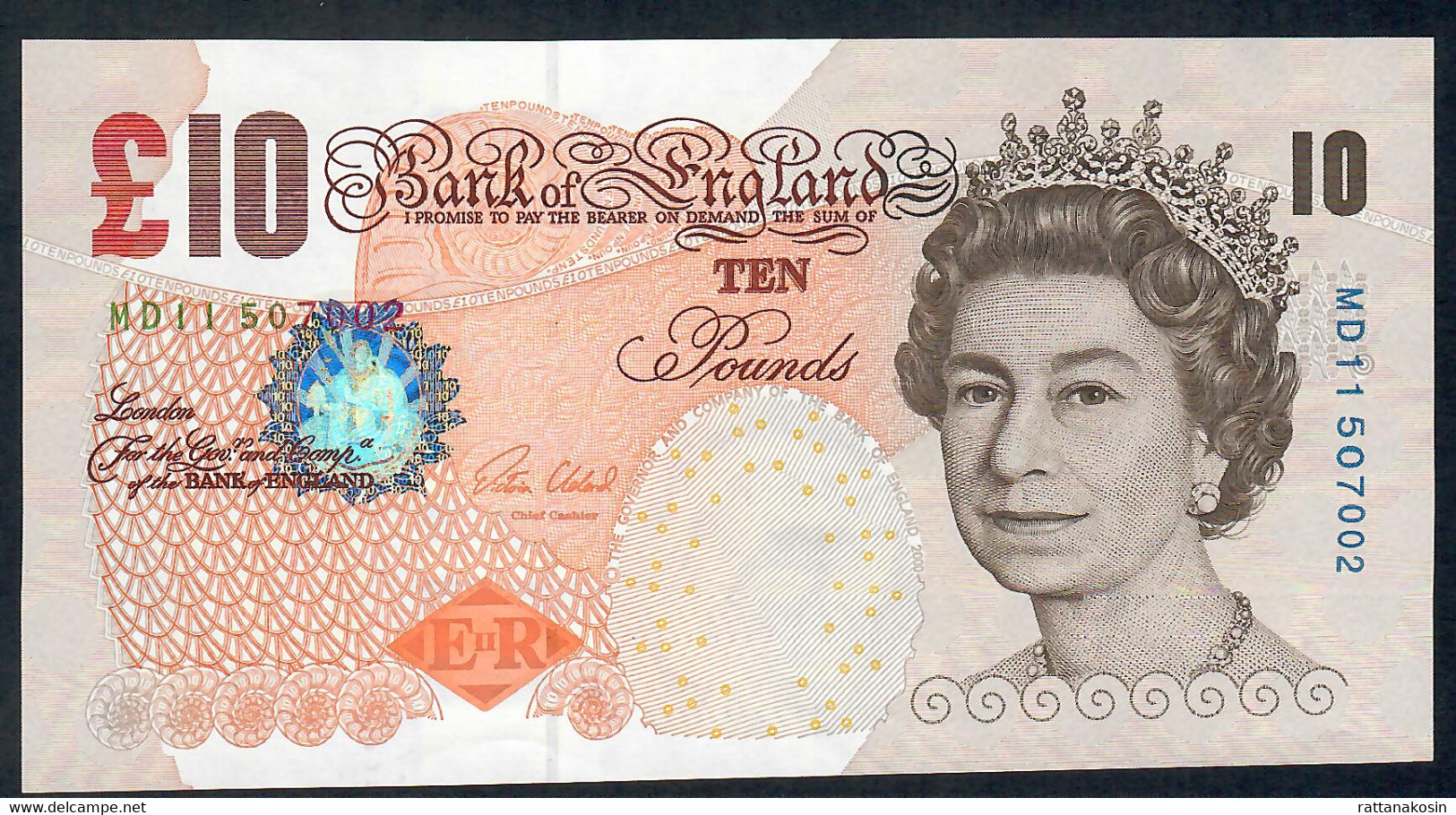 ENGLAND P389e 10 Pounds 2014 #MD11      CLELAND   UNC - 10 Pounds