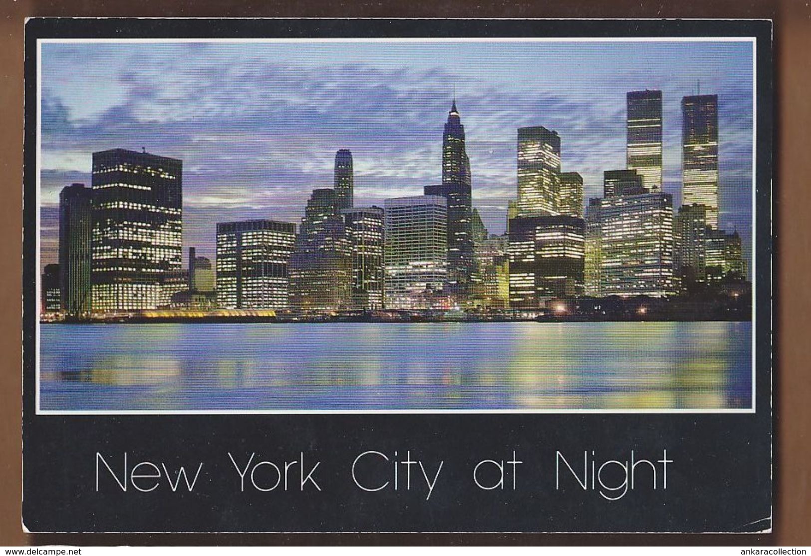 AC - NEW YORK CITY AT NIGHT LOWER MANHATTAN SKYLINE UNITED STATES OF AMERICA CARTE POSTALE  POST CARD - Multi-vues, Vues Panoramiques