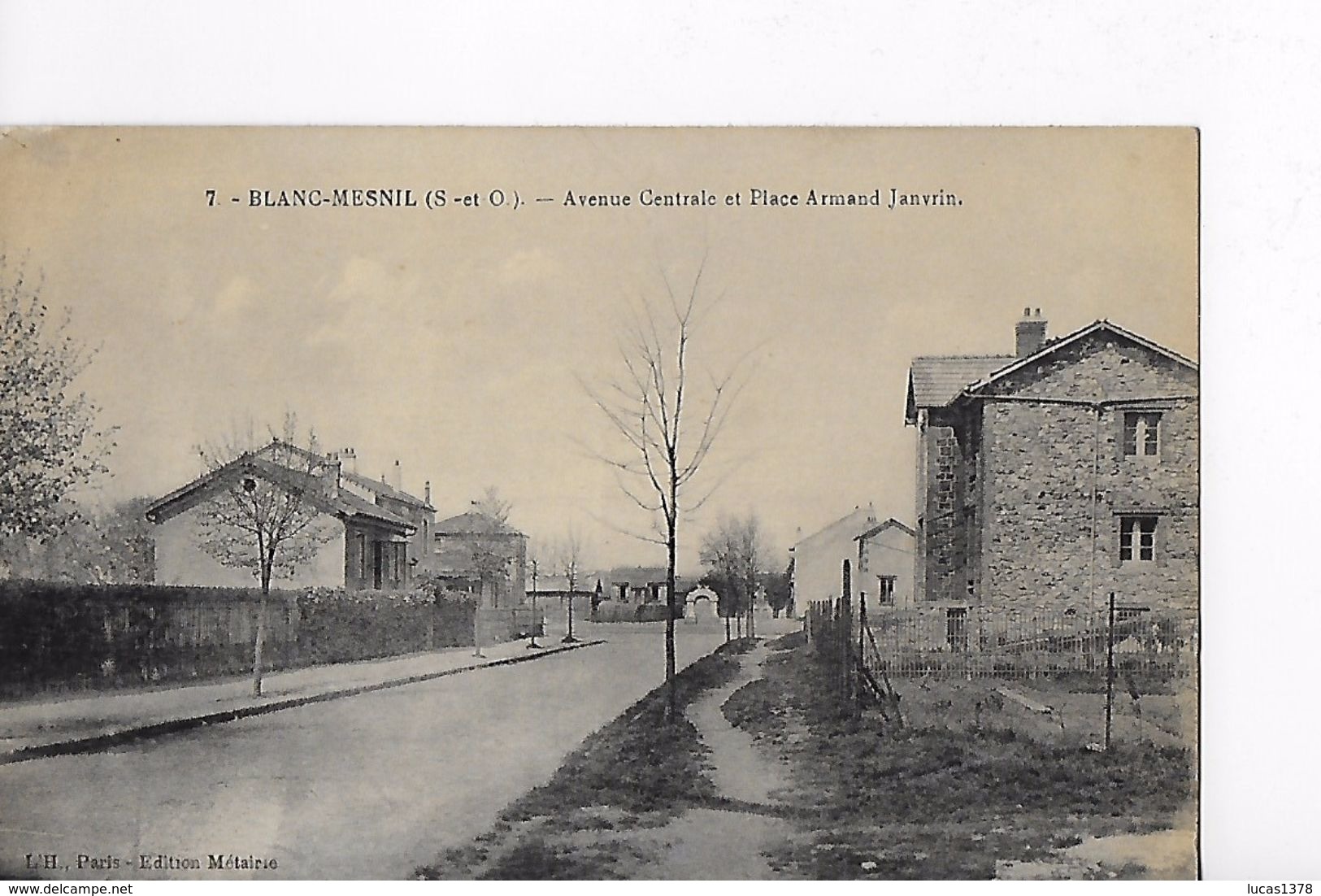 93 / LE BLANC MESNIL / AVENUE CENTRALE ET PLACE ARMAND JANVRIN / RARE - Le Blanc-Mesnil