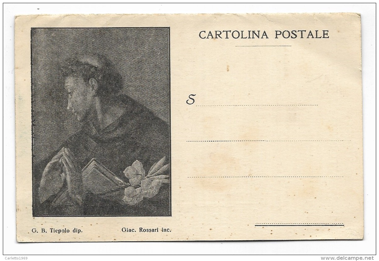 S.ANTONIO INNO PREGHIERA CARTOLINA POSTALE ANNI 30 NV FP - Santos