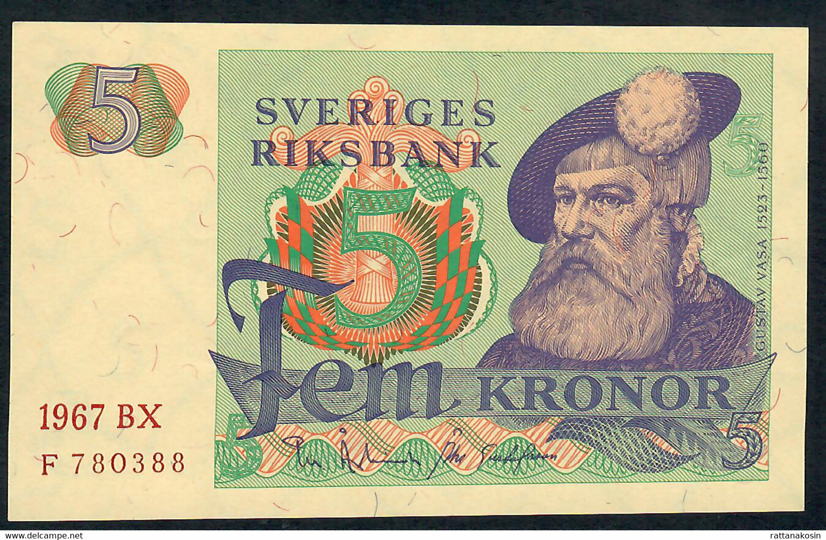 SWEDEN P51 5 Kronor 1967 #BX  UNC. - Sweden