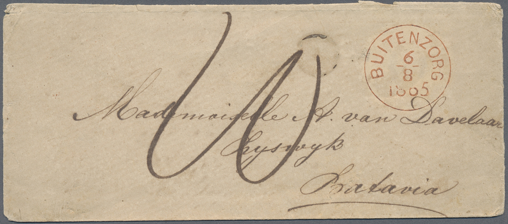 Br Niederländisch-Indien: 1828/1866, Lot Of Pre-philatelic Letters Or Folded Letters Without Stamps, I. - Nederlands-Indië