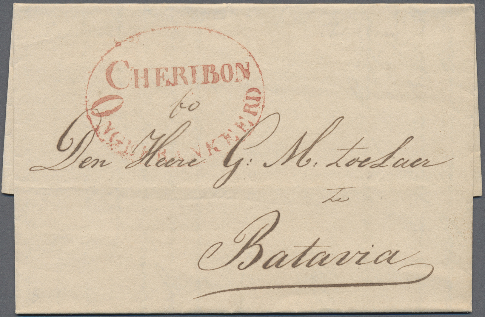 Br Niederländisch-Indien: 1828/1866, Lot Of Pre-philatelic Letters Or Folded Letters Without Stamps, I. - Nederlands-Indië