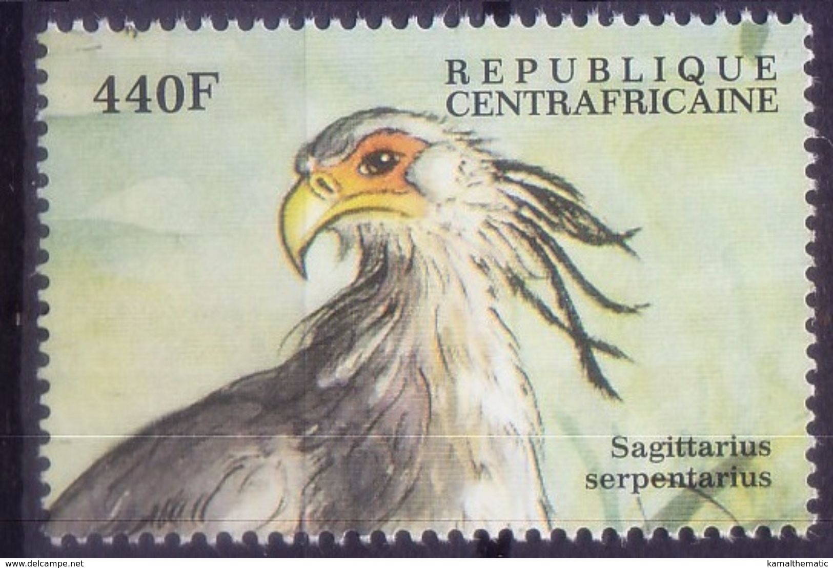 Secretarybird, Birds, Central Africa 2000 MNH - Sonstige & Ohne Zuordnung