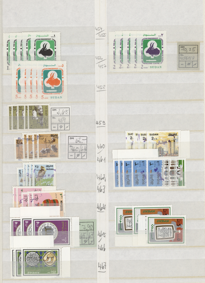 **/*/O Sudan: 1897-1997: Collection, duplication and additions of stamps issued over 100 years, both mint a