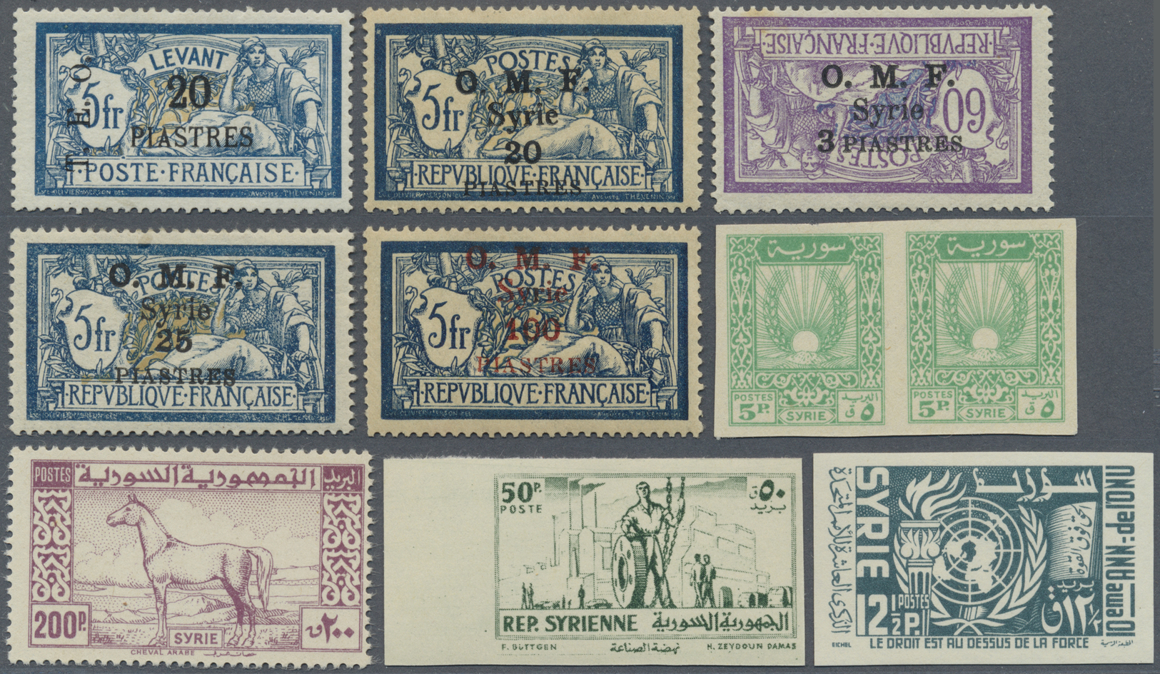 **/*/O Syrien: 1920-80, Collection In Album Starting French Mandete Period With Good Overprinted Issues Up - Syria