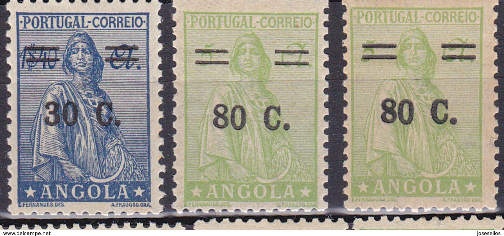 PORTUGAL Angola 1934  Ceres Set- Miss 250  - Read- No Faults. - Cap Vert