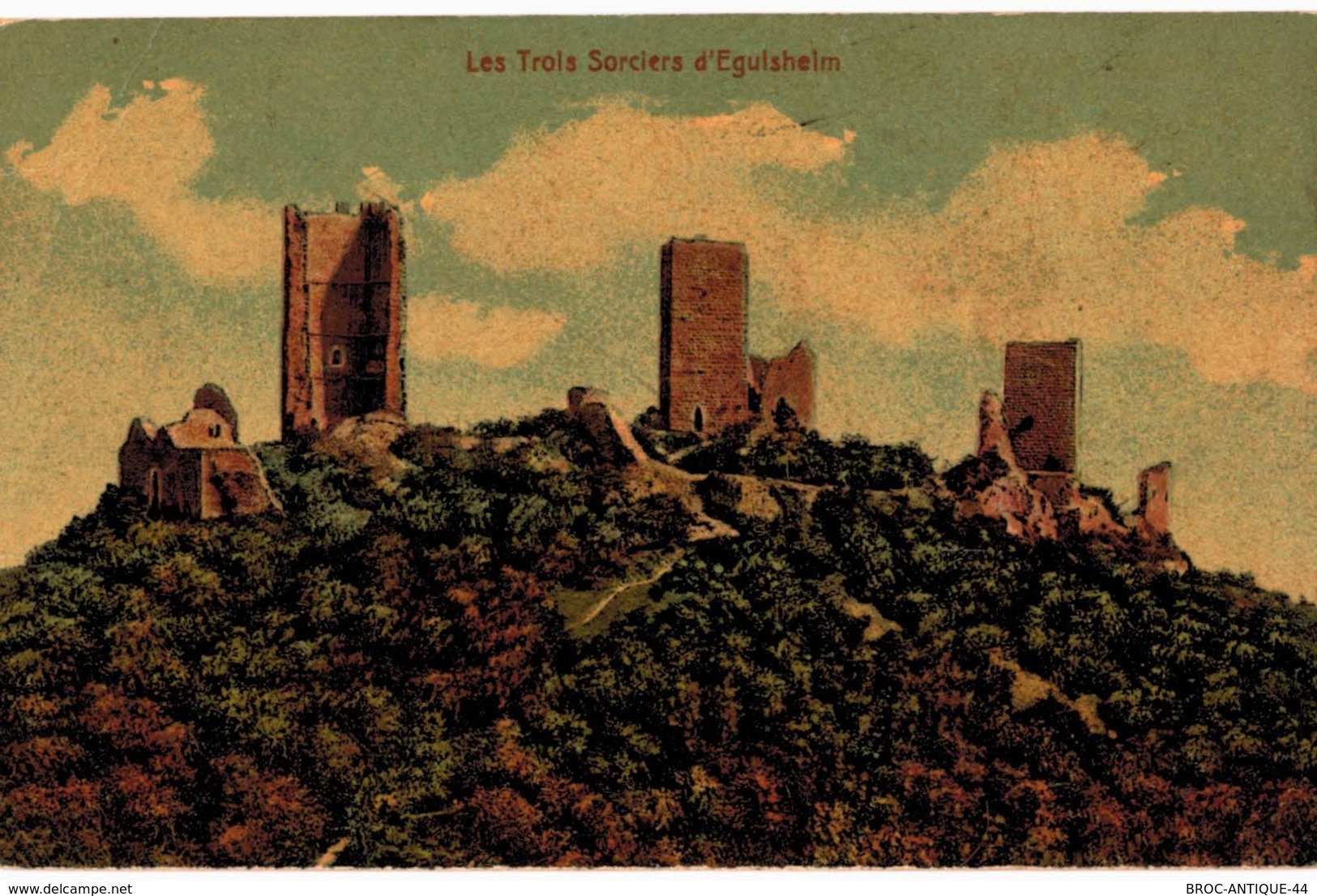 CPA N°11458 - LOT DE 2 CARTES D' EGUISHEIM - DREI EXEN - LES TROIS CHATEAUX EN RUINES - Andere & Zonder Classificatie