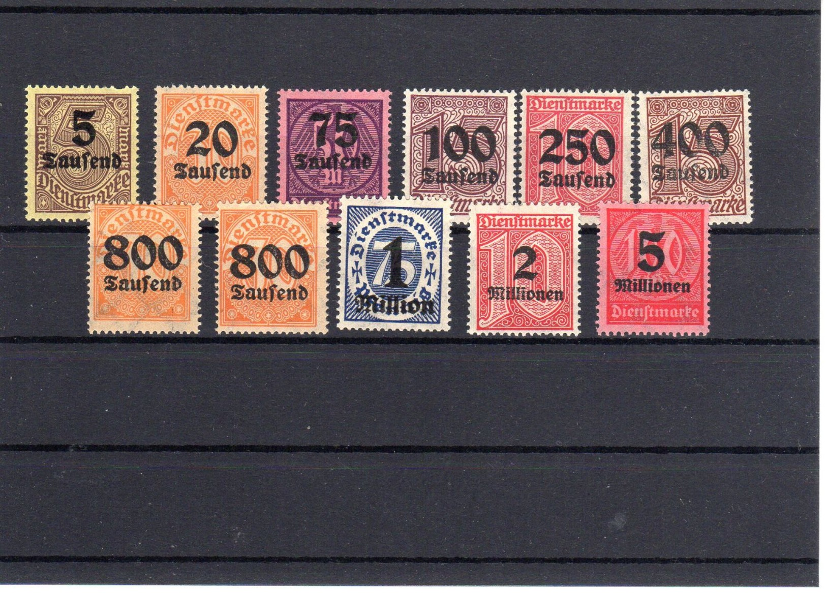 Deutsches Reich Dienstmarken  89-98 ** Mit 95 WZ Raute   (  N  8136  ) - Dienstmarken