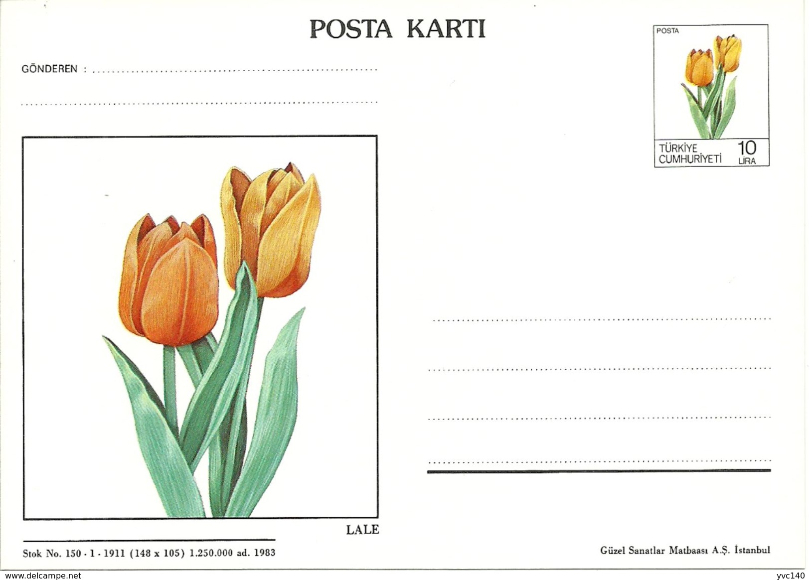 Turkey; 1983 Postal Stationery - Postwaardestukken